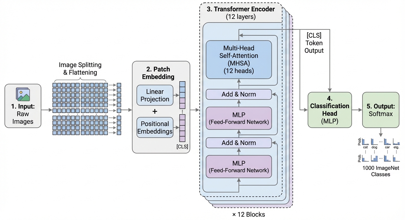 Vision Transformer Architecture Diagram